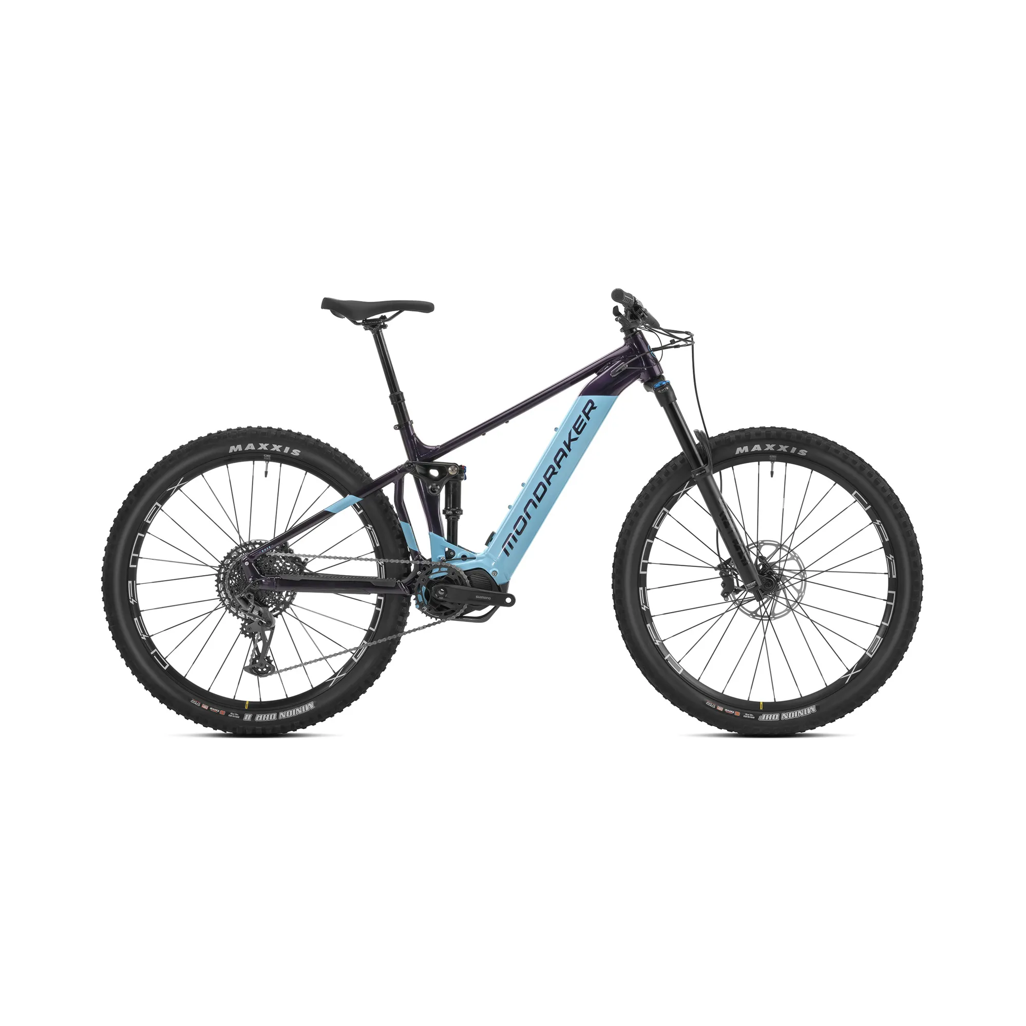 2023 Mondraker Dusk R Electric Bike in Blue and Purple