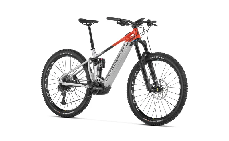 2024 Mondraker Crafty R Electric Mountain Bike in Silver and Red-1