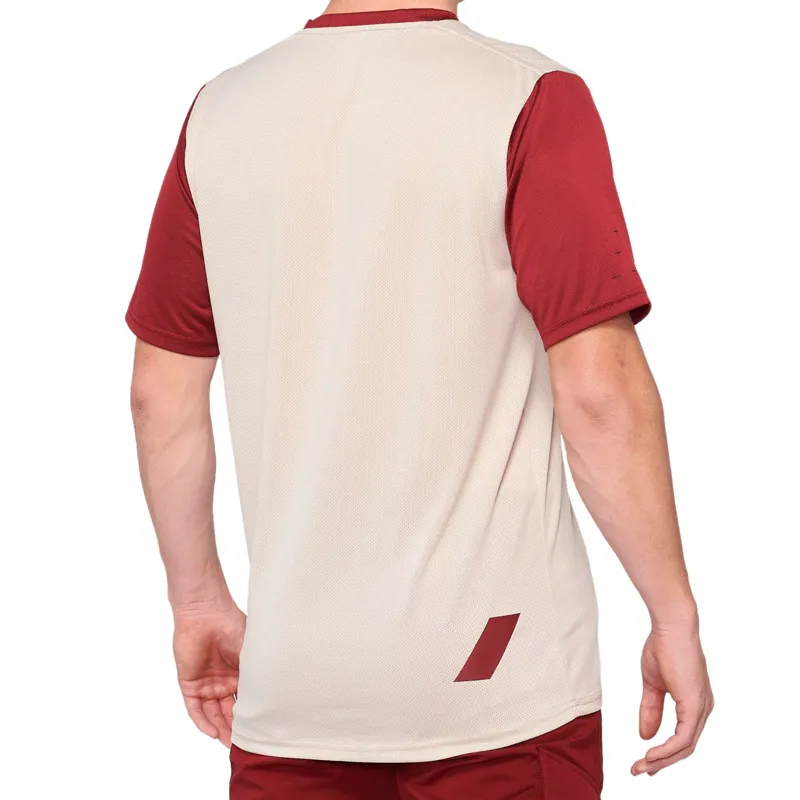 100% Ridecamp Jersey in Stone/Brick-1