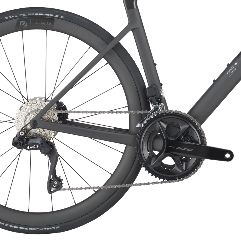 2026 Scott Addict RC 30 Carbon Road Bike in Carbon Black-2