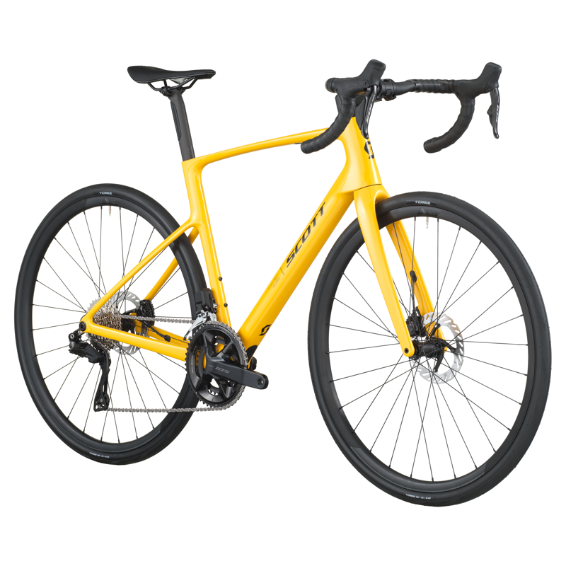 2026 Scott Addict 40 Carbon Road Bike in Vivid Yellow-1