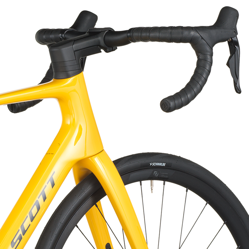 2026 Scott Addict 40 Carbon Road Bike in Vivid Yellow-6