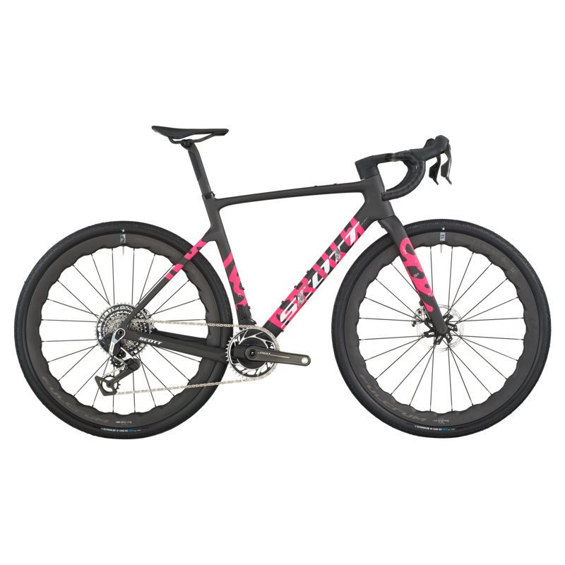 2026 Scott Addict Gravel RC Bike in Carbon Black/Pink