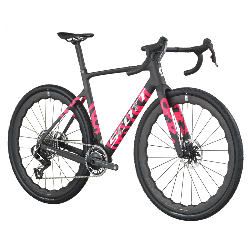 2026 Scott Addict Gravel RC Bike in Carbon Black/Pink-1