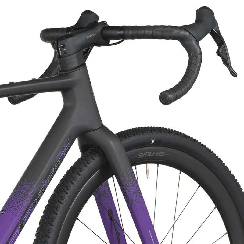 2026 Scott Addict 20 Gravel Bike in Carbon Black/Indigo Purple-4