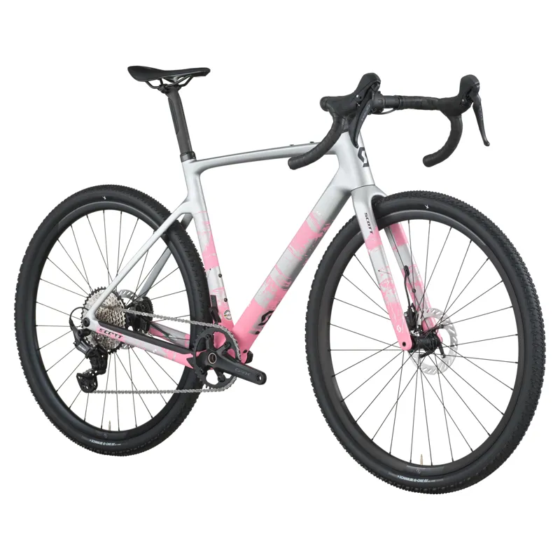 2026 Scott Addict 30 Gravel Bike in Carbon Grey/Pink-1