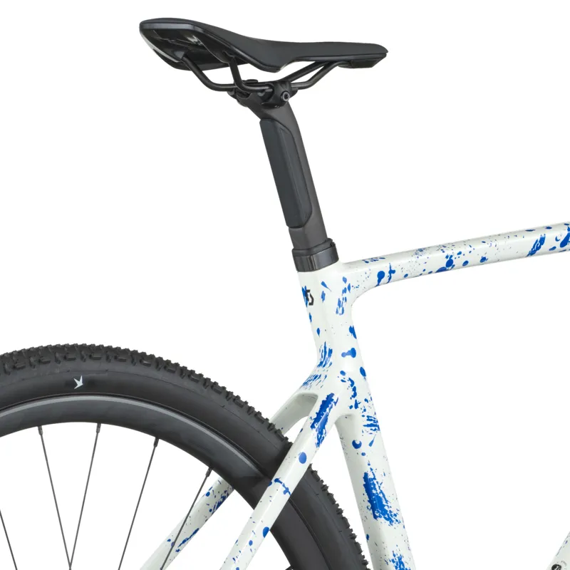 2026 Scott Addict 30 Gravel Bike in White/Splatter Blue-5