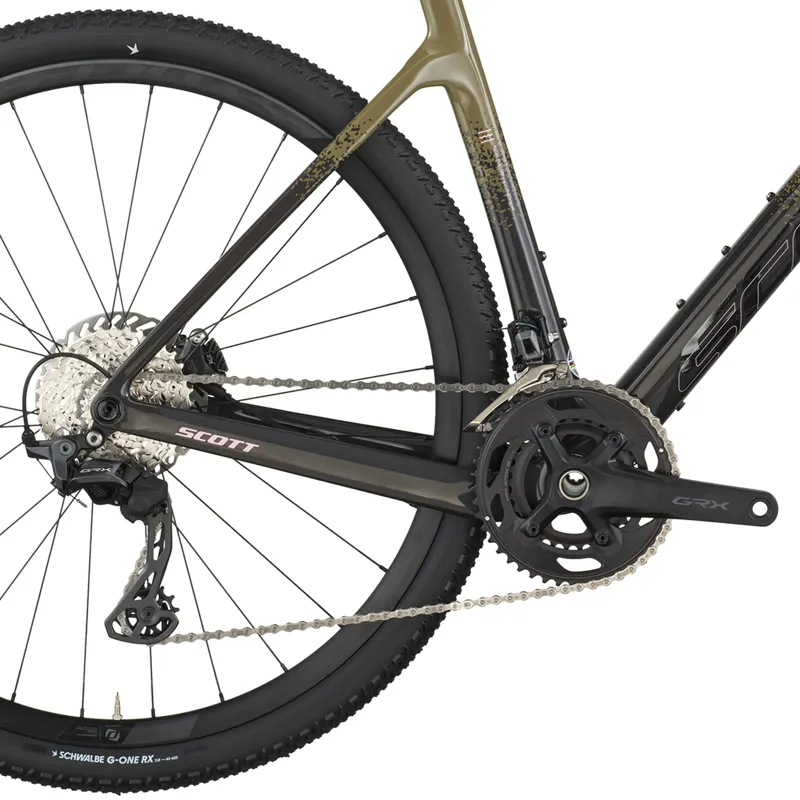 2026 Scott Addict Gravel 40 Gravel Bike in Kaki Green/Carbon Black-3