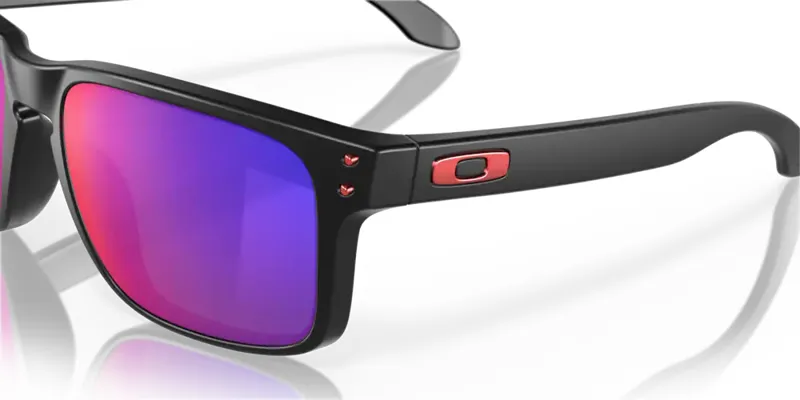 Oakley Holbrook Sunglasses in Matte Black - Positive Red Iridium Lens-2