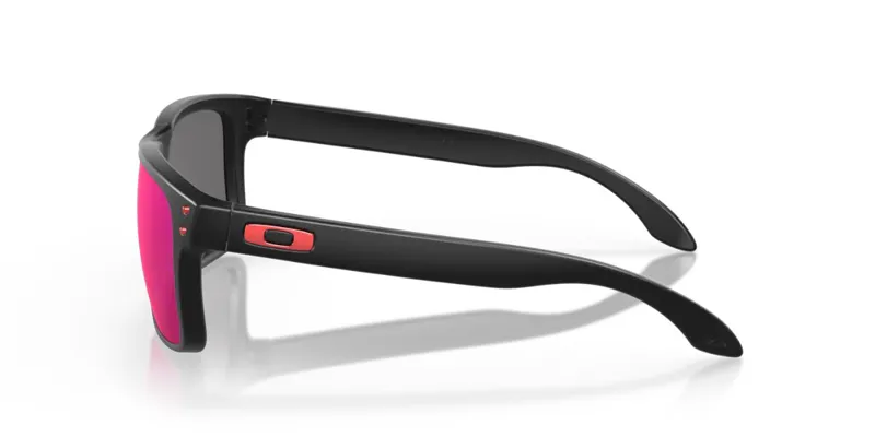 Oakley Holbrook Sunglasses in Matte Black - Positive Red Iridium Lens-1
