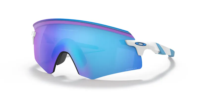 Oakley Encoder Sunglasses in Polished White / PRIZM Sapphire