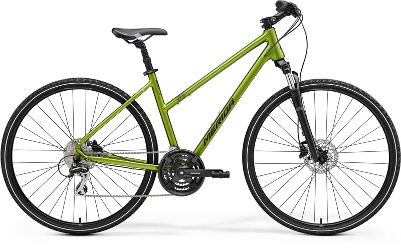2023 Merida Women's Crossway 20D Hybrid Bike in Green