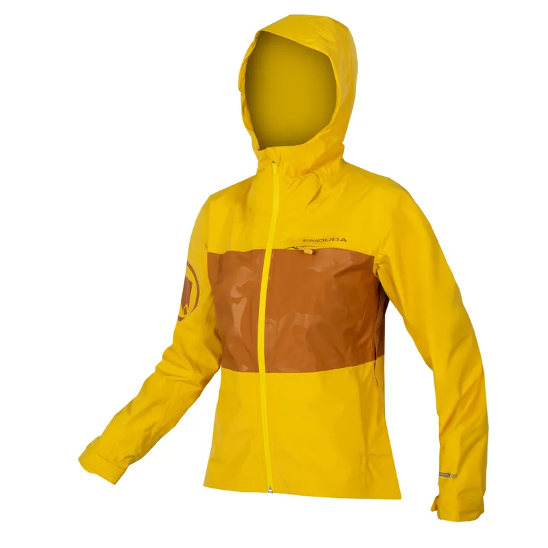 Endura SingleTrack II Women's Waterproof Jacket in Saffron Yellow