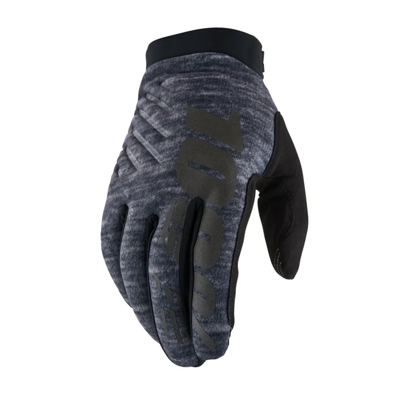 100% Brisker Cold Weather Gloves in Heather Grey-1