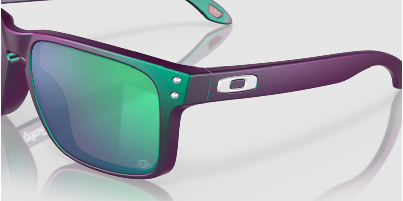 Oakley Holbrook Troy Lee Designs in Matte Purple Green Shift / PRIZM Jade-5