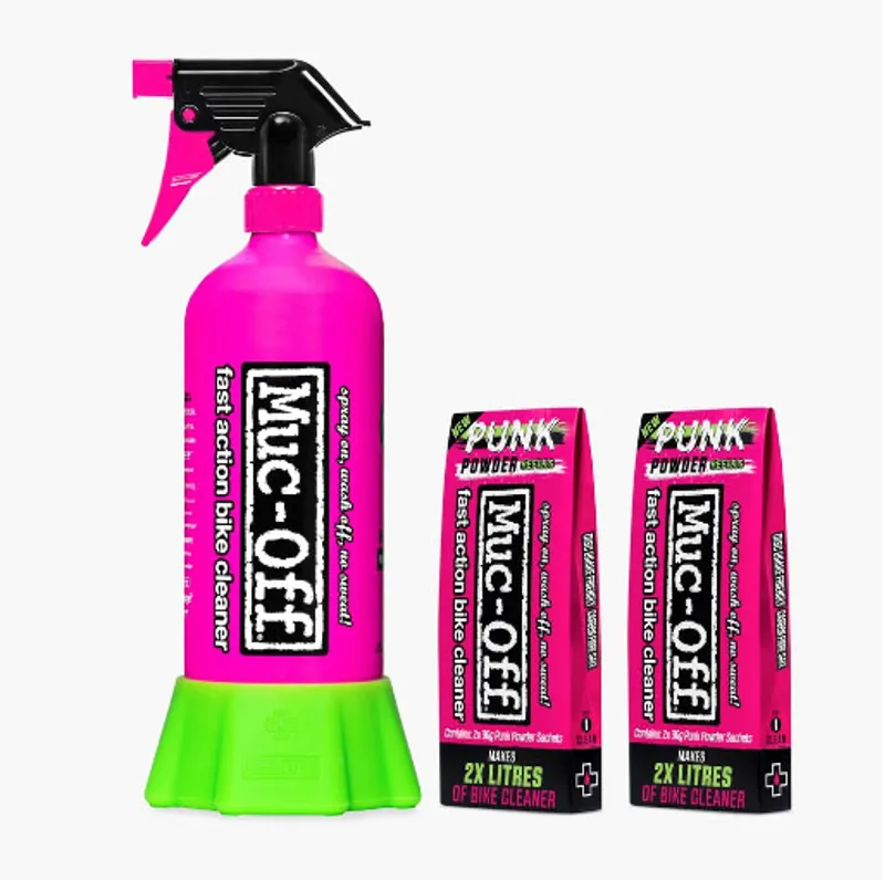 Muc-Off Bottle for Life + 4 Litre Punk Powder Pack Bundle