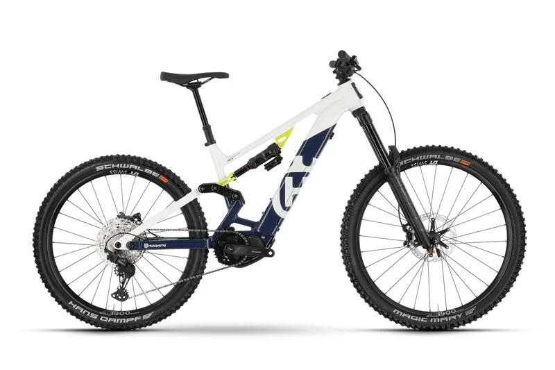Husqvarna Hard Cross 3 Electric Mountain Bike in White and Blue