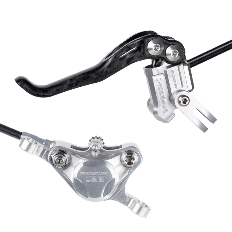 Trickstuff Piccola Carbon Disc Brake Set - Silver Lever/Reservoir Cap-2