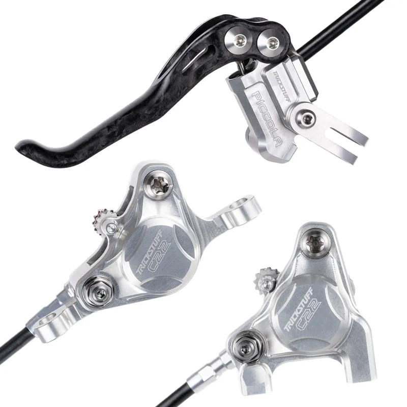Trickstuff Piccola Carbon Disc Brake Set - Silver Lever/Reservoir Cap-4