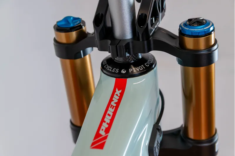 Pivot Cycles Phoenix Downhill Frame Set and Forks in Red/Mint - Medium-8