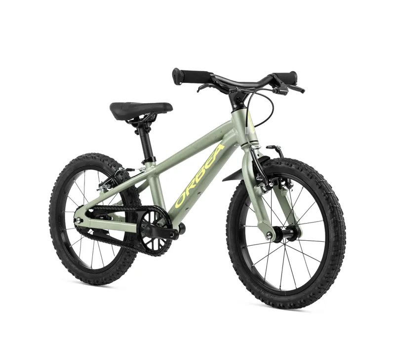 Orbea MX 16 Junior Bike In Metallic Green Artichoke/Yellow-1