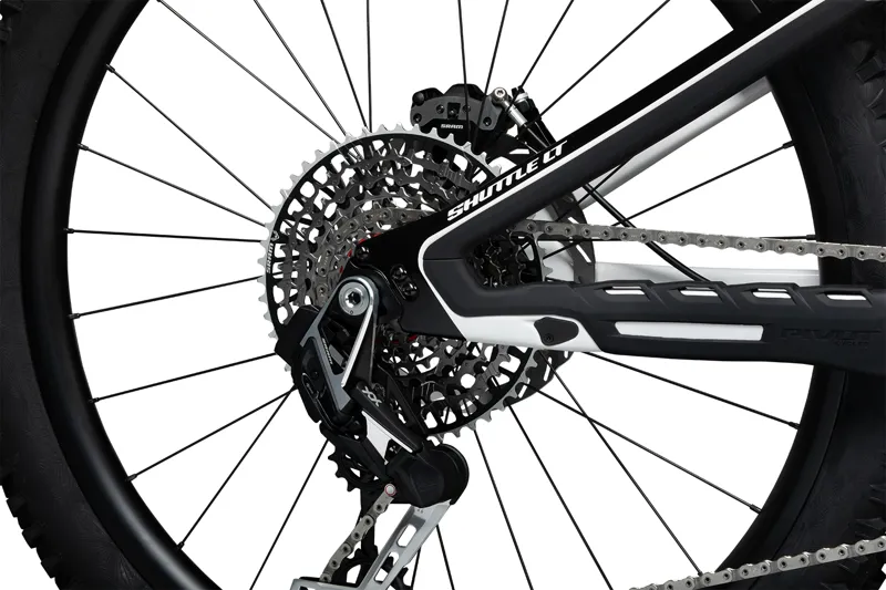 2026 Pivot Shuttle LT Team Electric Mountain Bike in Stone Cold White-13