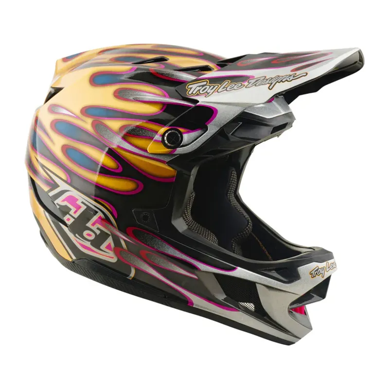 Troy Lee Designs D4 Carbon MIPS Helmet - Overspray in Gold/Black-5