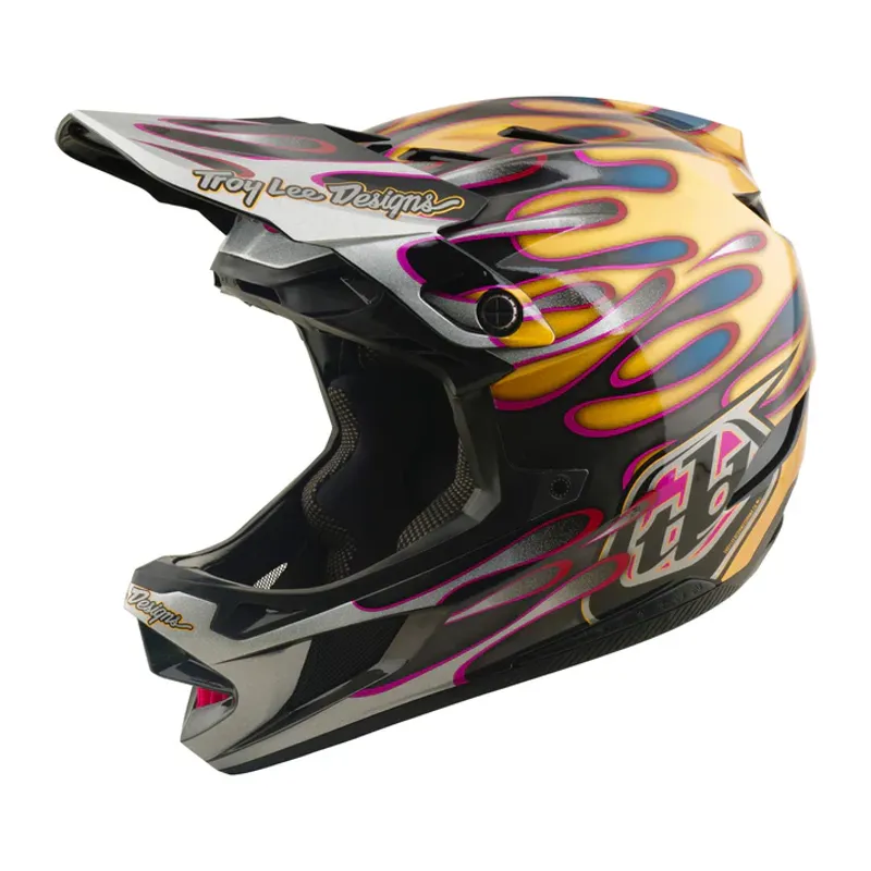 Troy Lee Designs D4 Carbon MIPS Helmet - Overspray in Gold/Black-6