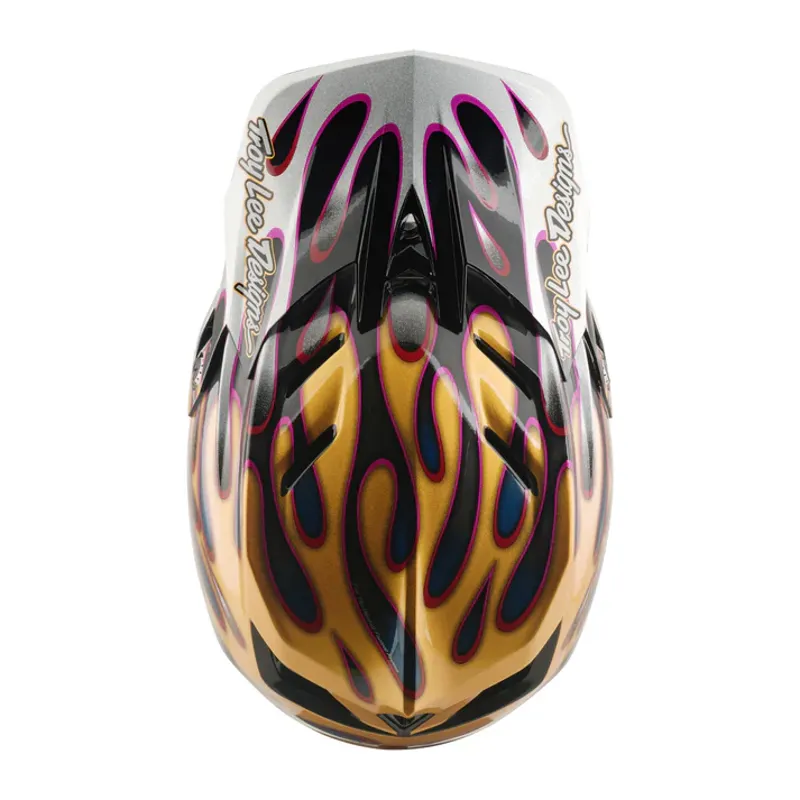Troy Lee Designs D4 Carbon MIPS Helmet - Overspray in Gold/Black-7