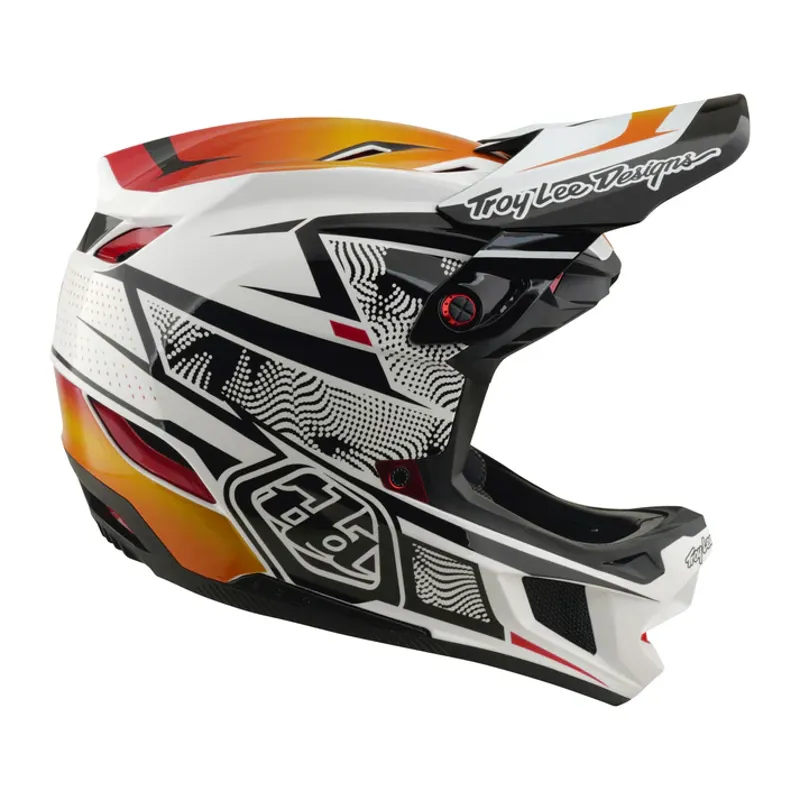 Troy Lee Designs D4 Composite MIPS Helmet - Lined Up in White-4