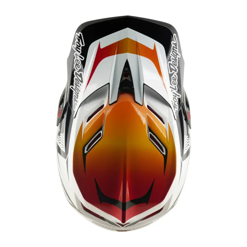 Troy Lee Designs D4 Composite MIPS Helmet - Lined Up in White-7