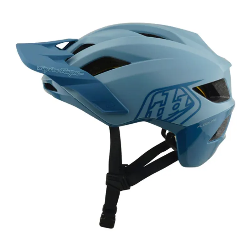Troy Lee Designs Flowline MIPS Helmet - Point in Dawn Blue/Sapphire