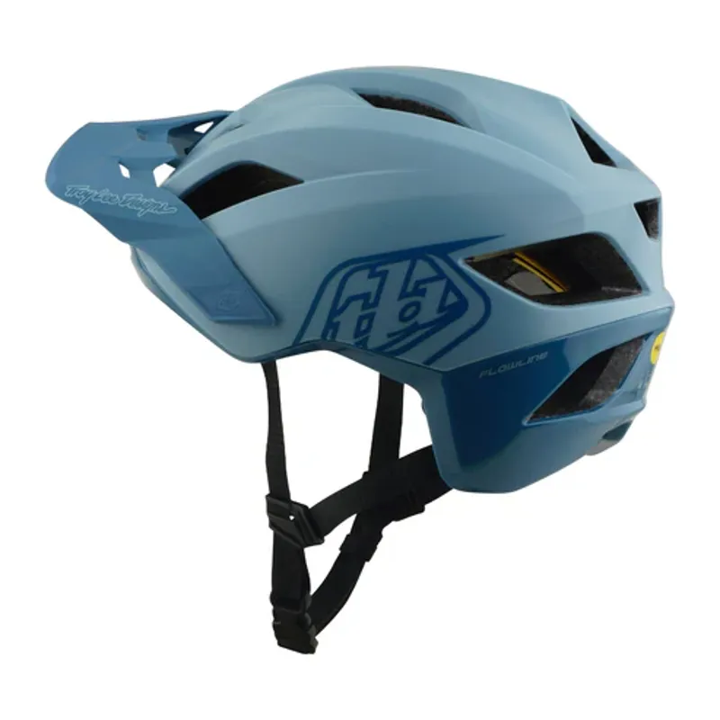 Troy Lee Designs Flowline MIPS Helmet - Point in Dawn Blue/Sapphire-1