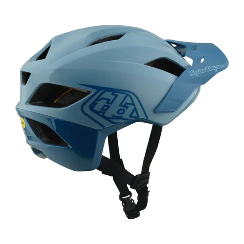 Troy Lee Designs Flowline MIPS Helmet - Point in Dawn Blue/Sapphire-3