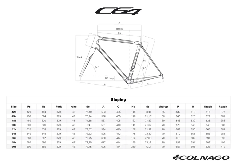 2020 Colnago C64 Disc Integrated Carbon Frameset Matt/Red Lugs PJRD-2