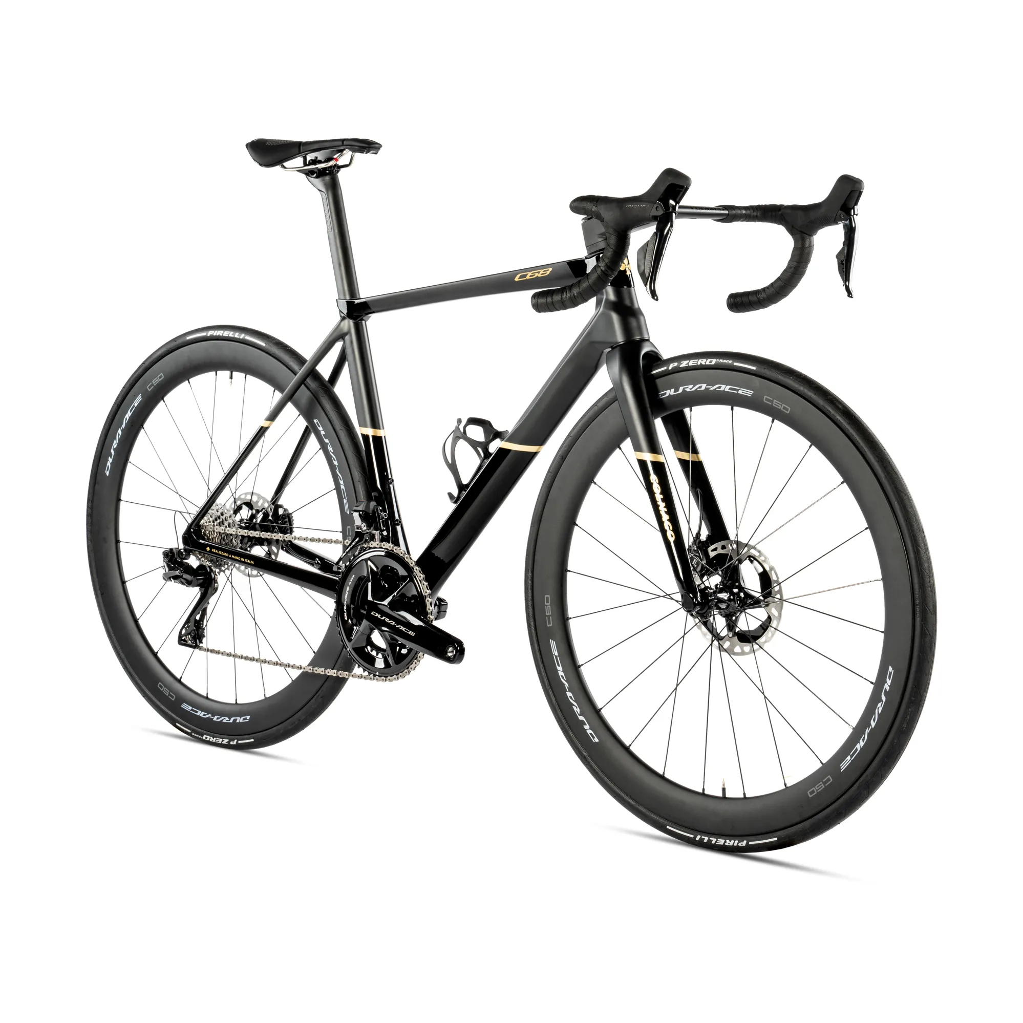 2023 Colnago C68-Ti Disc Dura-Ace Di2 Road Bike in Black/Gold