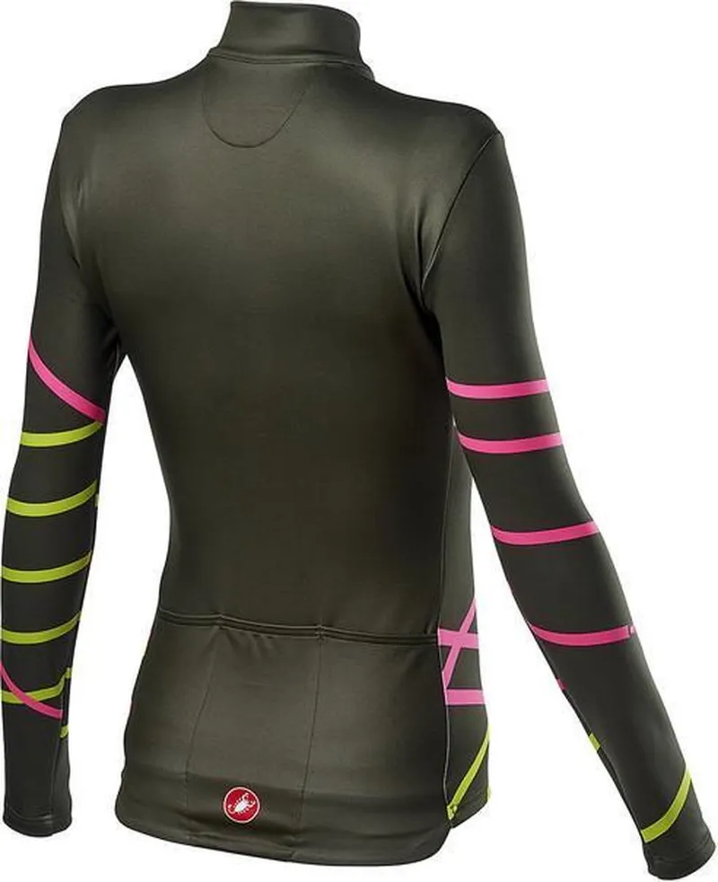 Castelli Diagonal FZ Women's Long Sleeve Jersey - Military Green-1