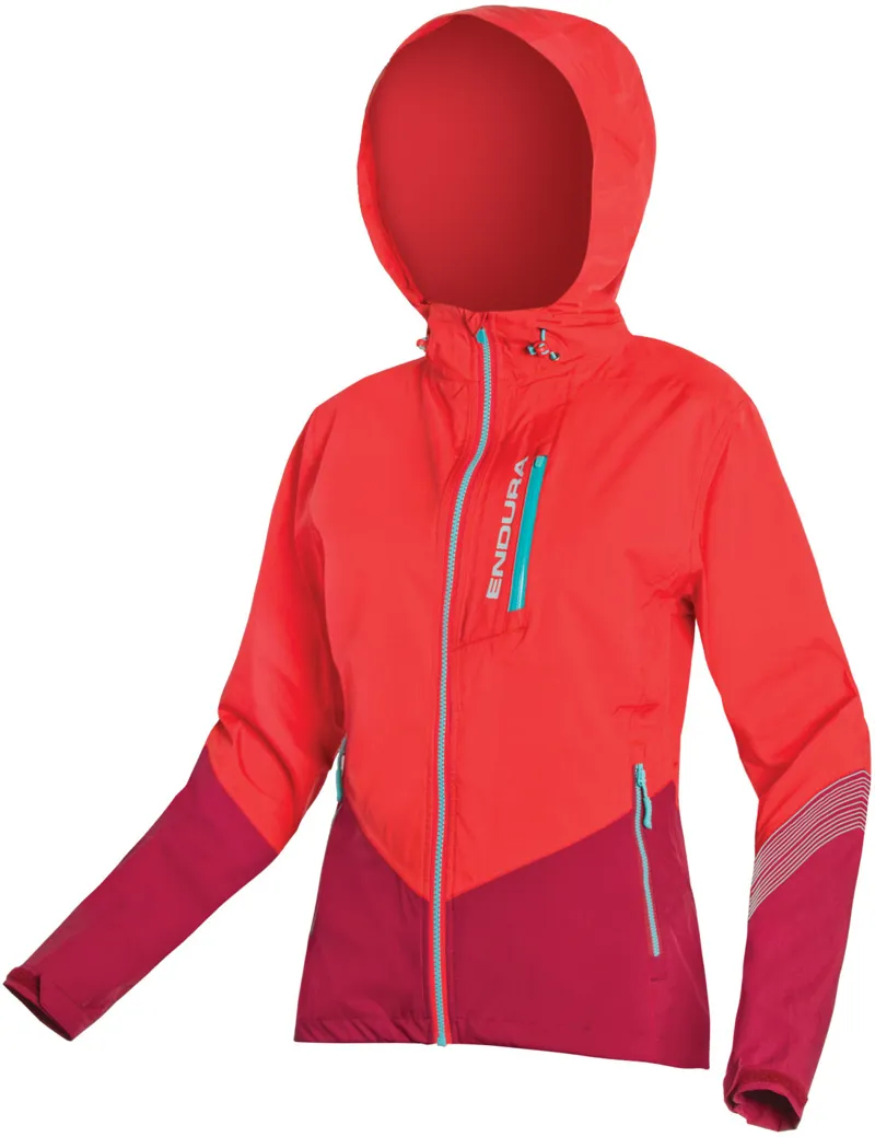 Endura Womens SingleTrack II Jacket in Coral 