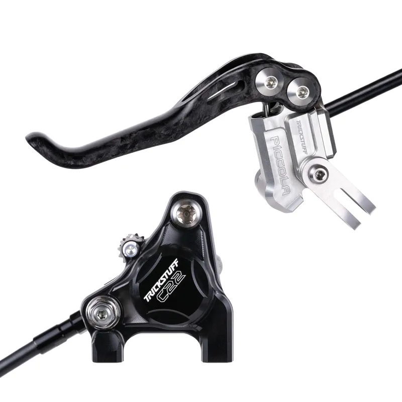 Trickstuff Piccola Carbon Disc Brake Set - Silver Lever/Reservoir Cap-1