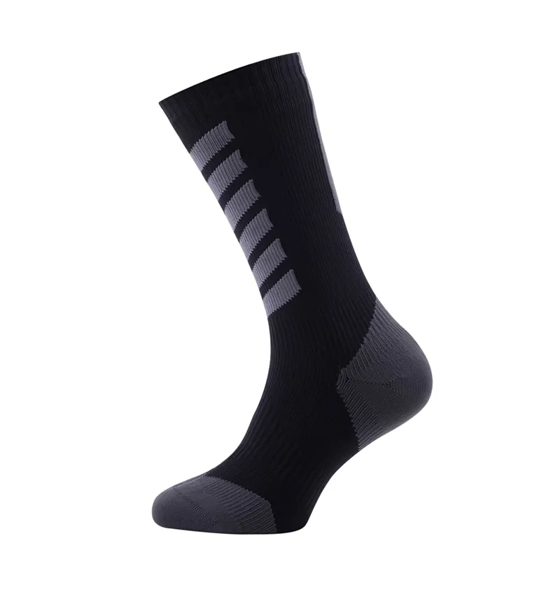 Sealskinz MTB Mid Mid with Hydrostop Waterproof Socks Black/Grey