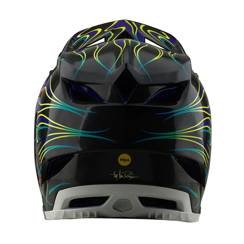 Troy Lee Designs D4 Carbon MIPS Helmet in Torched Black/Purple-4