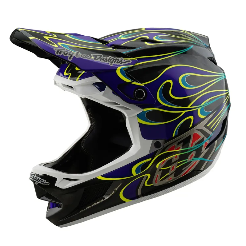 Troy Lee Designs D4 Carbon MIPS Helmet in Torched Black/Purple-1