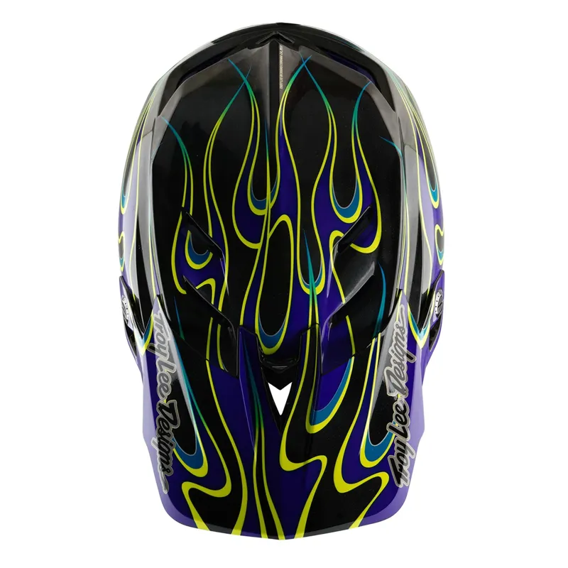 Troy Lee Designs D4 Carbon MIPS Helmet in Torched Black/Purple-7