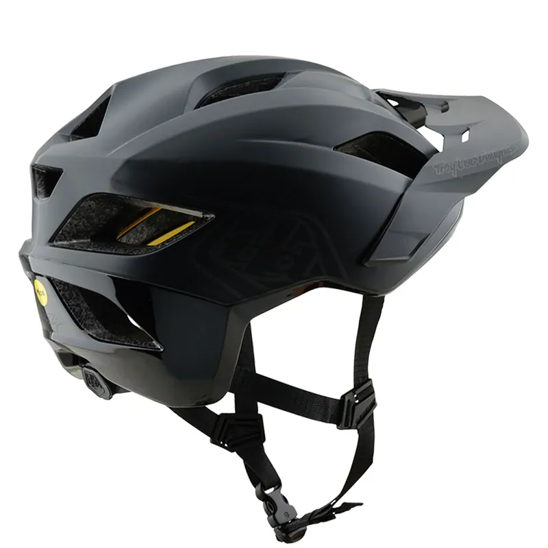 Troy Lee Designs Flowline MIPS Helmet in Point Black/Charcoal -2