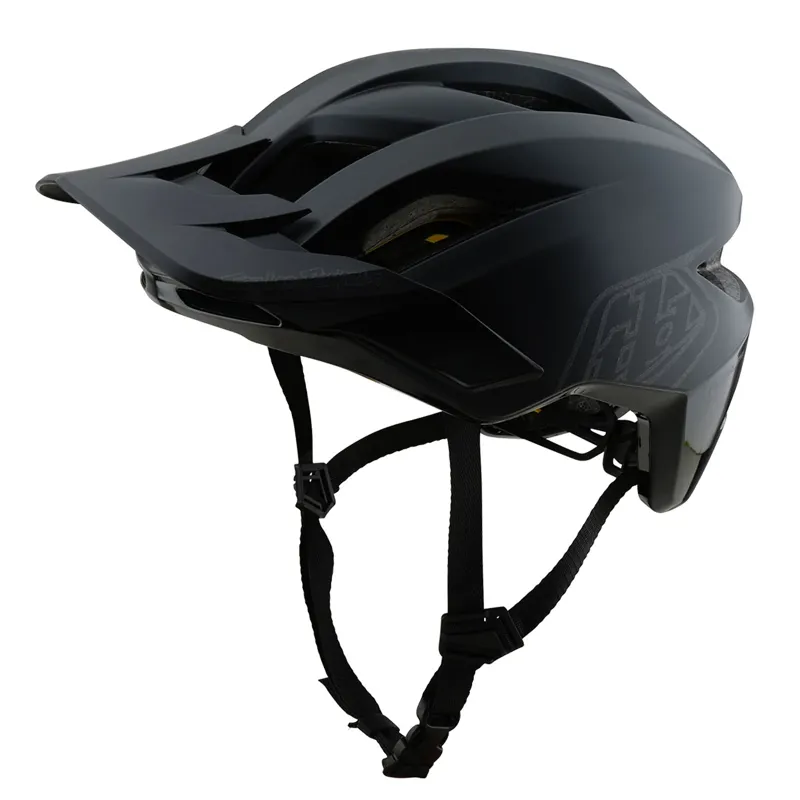 Troy Lee Designs Flowline MIPS Helmet in Point Black/Charcoal 