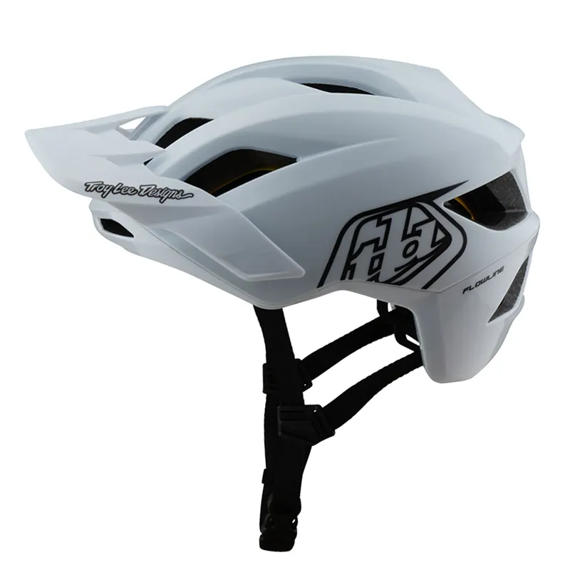 Troy Lee Designs Flowline MIPS Helmet in Point Black/White-1