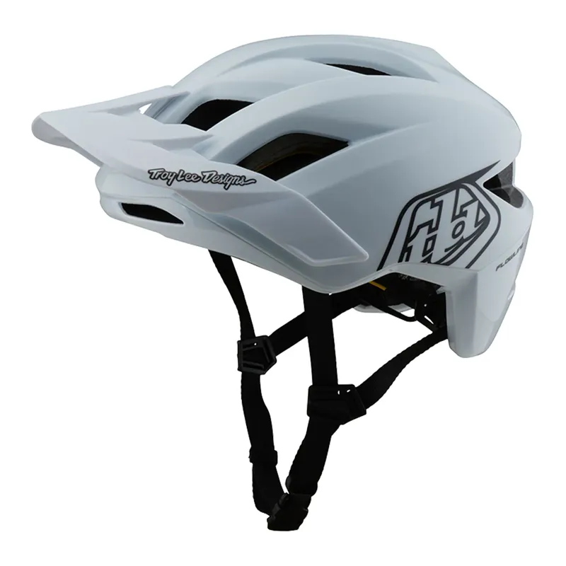 Troy Lee Designs Flowline MIPS Helmet in Point Black/White