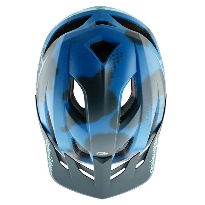 Troy Lee Designs Flowline SE MIPS Helmet Badge Camo in Blue-3