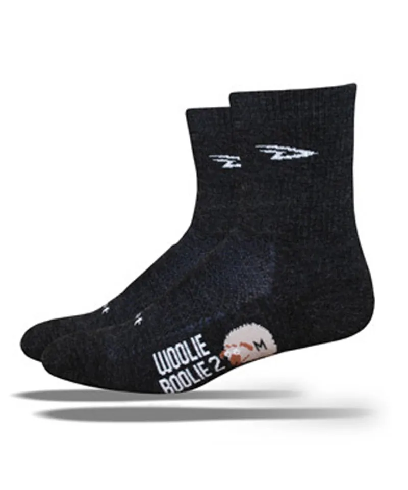 Defeet Woolie Boolie 2 Socks 4 inch Cuff Charcoal Medium