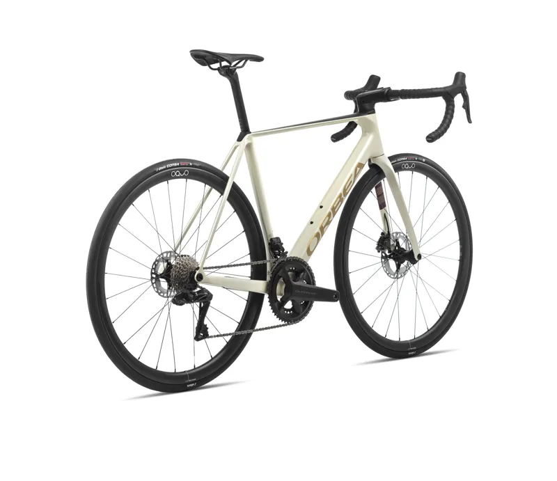 2024 Orbea Orca M30 Carbon Road Bike In Ivory White-Burgundy/Vulcano-3